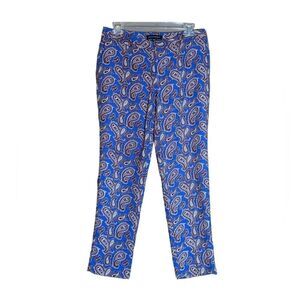 Banana republic Avery paisley cropped pants. Size 2.‎